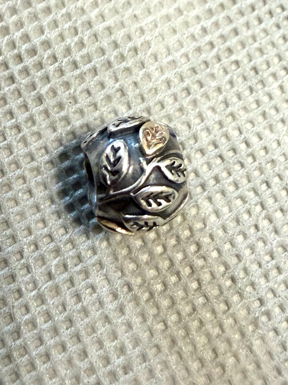 Pandora Sterling Silver 14k Tree of Life Leaf Charm #790429
